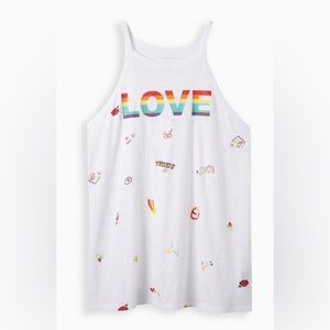 Torrid size 1 (14/16) classic fit Graphic Classic Fit Heritage Slub Hi Neck Tank